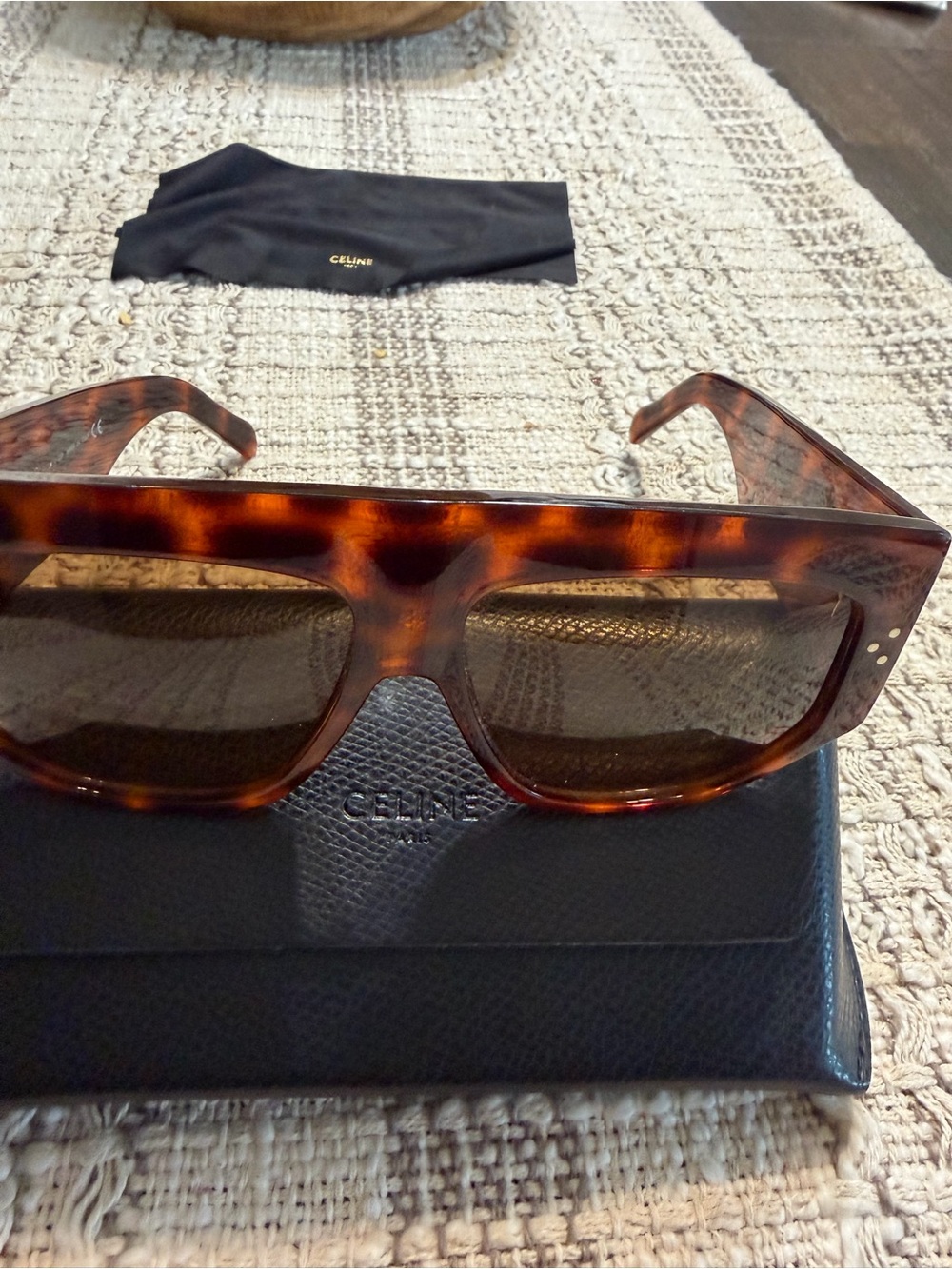 Celine women’s Tortoiseshell Sunglasses with Brown Lenses - Picture 7 of 9